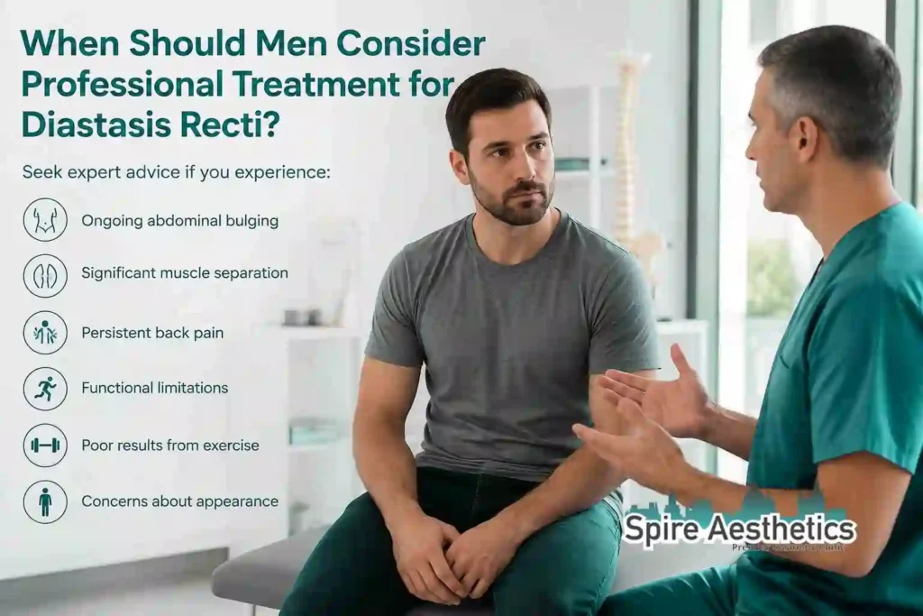 When Should Men Consider Professional Treatment for Diastasis Recti Southall?